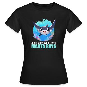 Raies Manta Raies - T-shirt Femme - noir - Devant - AI Model Female 172 dark (172cm)