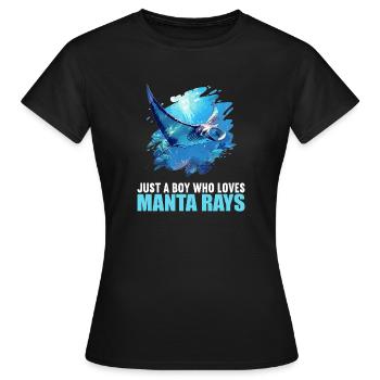 Raies Manta Raies - T-shirt Femme - noir - Devant - AI Model Female 172 dark (172cm)