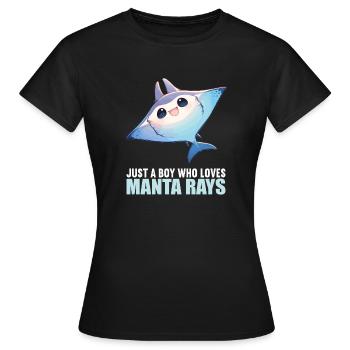 Raies Manta Raies - T-shirt Femme - noir - Devant - AI Model Female 172 dark (172cm)
