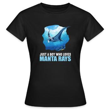 Raies Manta Raies - T-shirt Femme - noir - Devant - AI Model Female 172 dark (172cm)