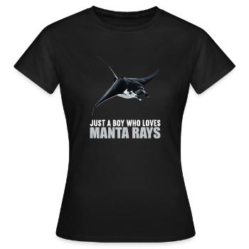 Raies Manta Raies - T-shirt Femme - noir - Devant - AI Model Female 172 dark (172cm)