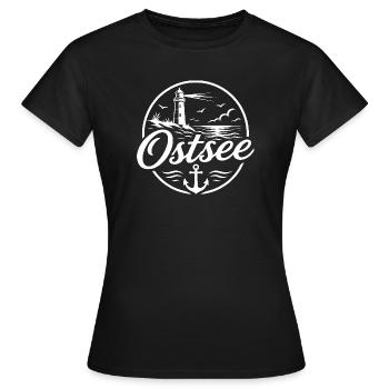 Mer Baltique - T-shirt Femme - noir - Devant - AI Model Female 172 dark (172cm)