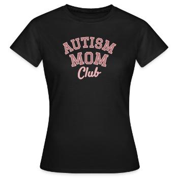 Club des mamans autistes Retro Varsity Design - T-shirt Femme - noir - Devant - AI Model Female 172 dark (172cm)
