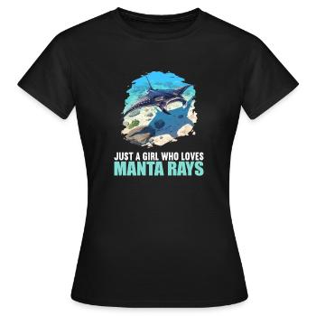 Raies Manta Raies - T-shirt Femme - noir - Devant - AI Model Female 172 dark (172cm)