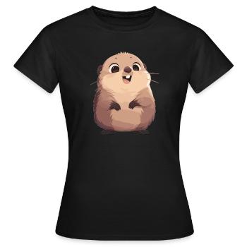 Murmeltiere Murmeltier - Frauen T-Shirt - Schwarz - Vorne - AI Model Female 172 dark (172cm)