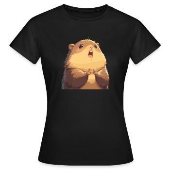 Murmeltiere Murmeltier - Frauen T-Shirt - Schwarz - Vorne - AI Model Female 172 dark (172cm)