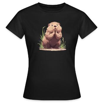 Murmeltiere Murmeltier - Frauen T-Shirt - Schwarz - Vorne - AI Model Female 172 dark (172cm)