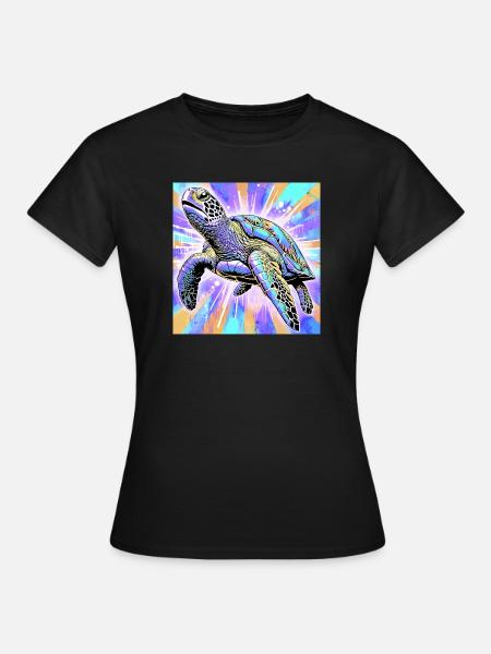Schildkröte - Frauen T-Shirt - Schwarz