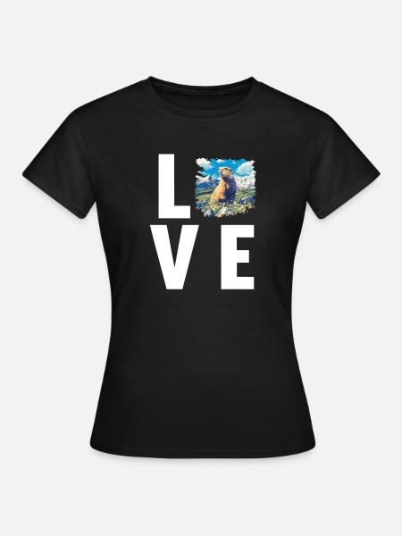 Murmeltiere Murmeltier - Frauen T-Shirt - Schwarz