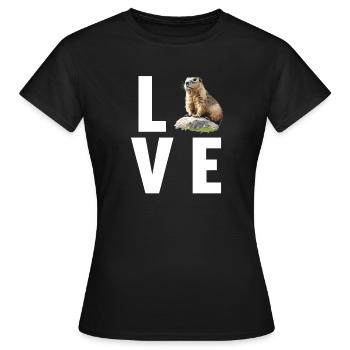 Murmeltiere Murmeltier - Frauen T-Shirt - Schwarz - Vorne - AI Model Female 172 dark (172cm)