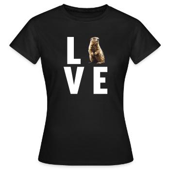 Murmeltiere Murmeltier - Frauen T-Shirt - Schwarz - Vorne - AI Model Female 172 dark (172cm)