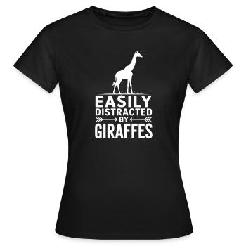 Dynastiques de girafe Girafe Drôle de cadeau de girafe - T-shirt Femme - noir - Devant - AI Model Female 172 dark (172cm)