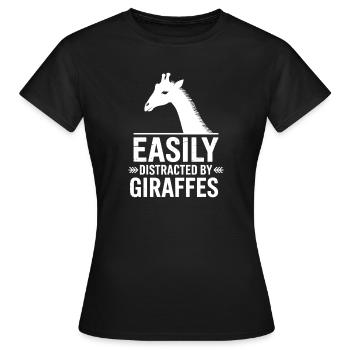 Dynastiques de girafe Girafe Drôle de cadeau de girafe - T-shirt Femme - noir - Devant - AI Model Female 172 dark (172cm)
