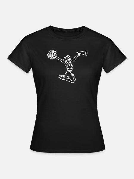 Cheerleader Skizze - Frauen T-Shirt - Schwarz