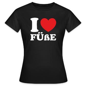 Ich Liebe Füße - Frauen T-Shirt - Schwarz - Vorne - AI Model Female 172 dark (172cm)