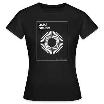 Acid-House-Musikplakat - Frauen T-Shirt - Schwarz - Vorne - AI Model Female 172 dark (172cm)