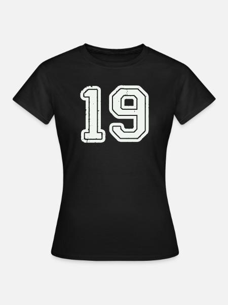 19 - Frauen T-Shirt - Schwarz