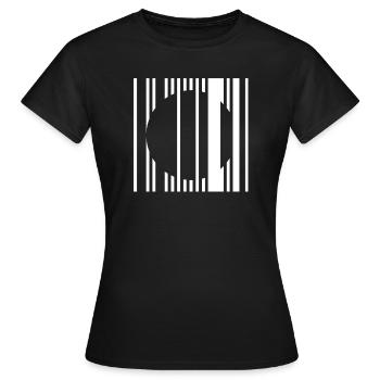Vertikaler Streifenkreis - Frauen T-Shirt - Schwarz - Vorne - AI Model Female 172 dark (172cm)