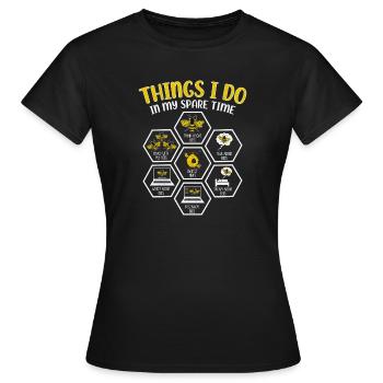 Bee Leisure: My Leisure Activities Beekeeper - Women's T-Shirt - black - Front - AI Model Female 172 dark (172cm)