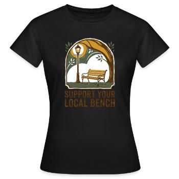 Local Bench - Women's T-Shirt - black - Front - AI Model Female 172 dark (172cm)