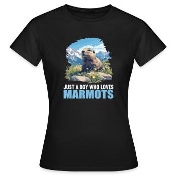 Murmeltiere Murmeltier - Frauen T-Shirt - Schwarz - Vorne - AI Model Female 172 dark (172cm)