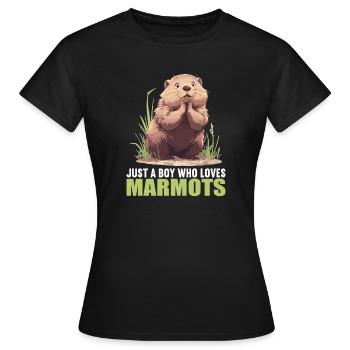Murmeltiere Murmeltier - Frauen T-Shirt - Schwarz - Vorne - AI Model Female 172 dark (172cm)