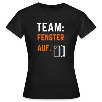 Fenster Auf Fraktion - Frauen T-Shirt - Schwarz - Vorne - AI Model Female 172 dark (172cm)