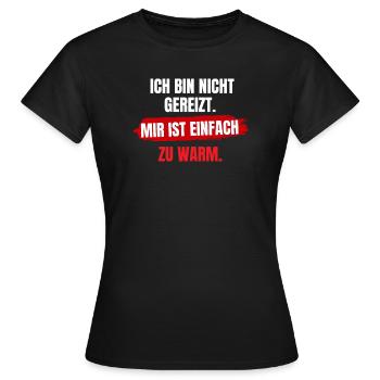 Mir Ist Zu Warm - Frauen T-Shirt - Schwarz - Vorne - AI Model Female 172 dark (172cm)