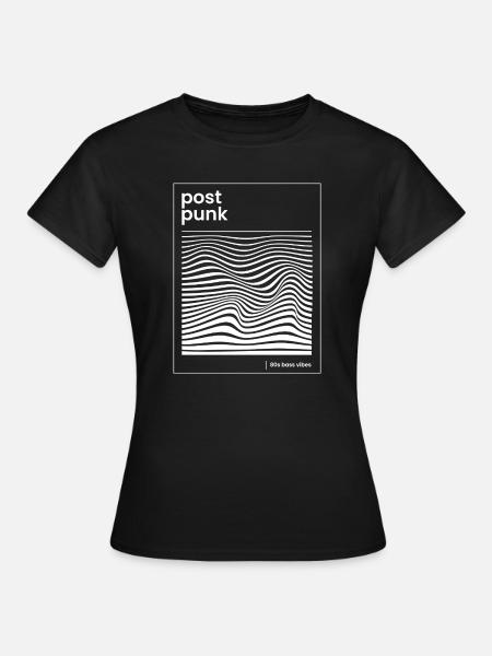 Post-Punk-Wave-Muster-Poster - Frauen T-Shirt - Schwarz
