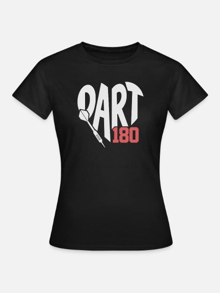 Dart Herz mit Pfeil 180 - Frauen T-Shirt - Schwarz