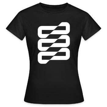 Bandes d’ondes de flux Résumé - T-shirt Femme - noir - Devant - AI Model Female 172 dark (172cm)