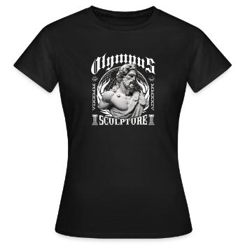 Gothic Skulptur Bust - Frauen T-Shirt - Schwarz - Vorne - AI Model Female 172 dark (172cm)