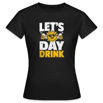 Sonne Bierparty Shirt Design - Frauen T-Shirt - Schwarz - Vorne - AI Model Female 172 dark (172cm)