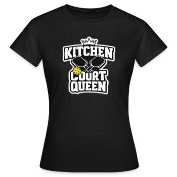 Reine de la Cour de la Cuisine - T-shirt Femme - noir - Devant - AI Model Female 172 dark (172cm)