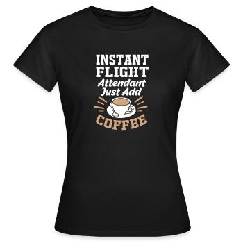 Hôtesse de l’air hôtesse de l’air - T-shirt Femme - noir - Devant - AI Model Female 172 dark (172cm)