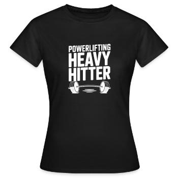 Poids lourd en powerlifting - T-shirt Femme - noir - Devant - AI Model Female 172 dark (172cm)