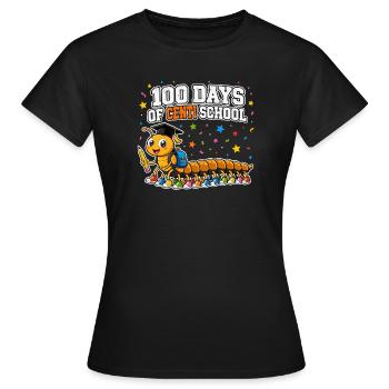 Tausendfüßler 100 Tage Schule Hundert Beine - Frauen T-Shirt - Schwarz - Vorne - AI Model Female 172 dark (172cm)
