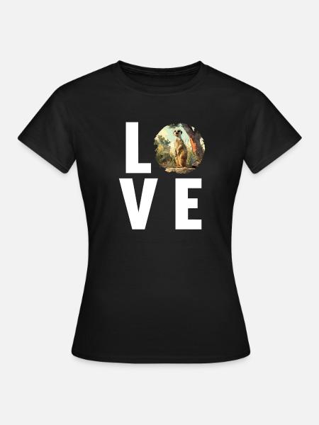 Meerkat Erdmännchen - Frauen T-Shirt - Schwarz