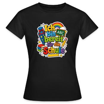 Schulkind 2026 Einschulung 2026 Schulanfang - Frauen T-Shirt - Schwarz - Vorne - AI Model Female 172 dark (172cm)