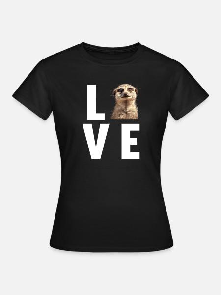 Meerkat Erdmännchen - Frauen T-Shirt - Schwarz
