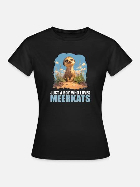 Meerkat Erdmännchen - Frauen T-Shirt - Schwarz