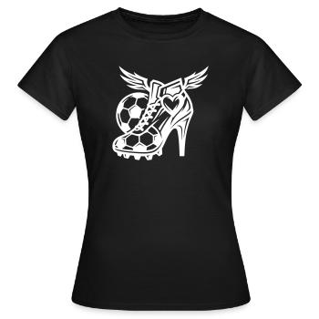 Chaussures de football Talons hauts de football - T-shirt Femme - noir - Devant - AI Model Female 172 dark (172cm)