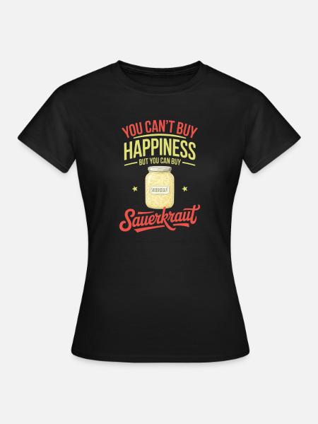 Sauerkraut deutsche Gerichte Sauerkohl Geschenk - Frauen T-Shirt - Schwarz