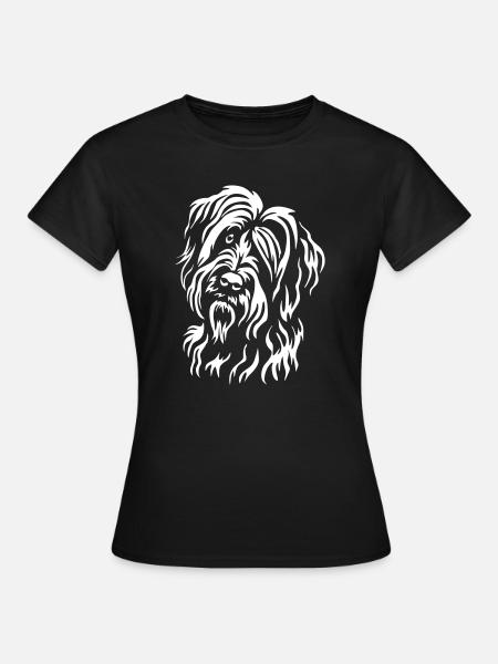 Briard Kopf "Black Edition" - Frauen T-Shirt - Schwarz