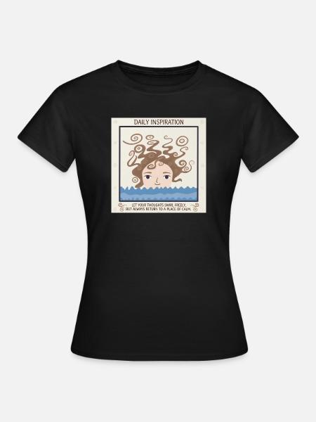 Meer der Ruhe und Gedanken - Frauen T-Shirt - Schwarz