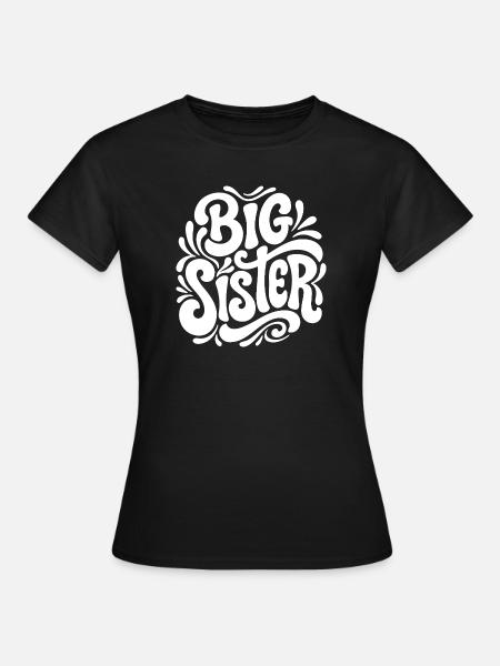 Big Sister Psychedelic Splash - Frauen T-Shirt - Schwarz