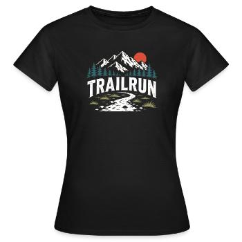 course sur sentier - T-shirt Femme - noir - Devant - AI Model Female 172 dark (172cm)