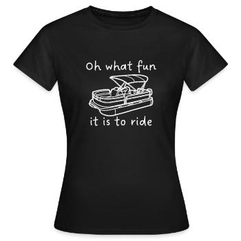 oh what fun it is to ride - Frauen T-Shirt - Schwarz - Vorne - AI Model Female 172 dark (172cm)