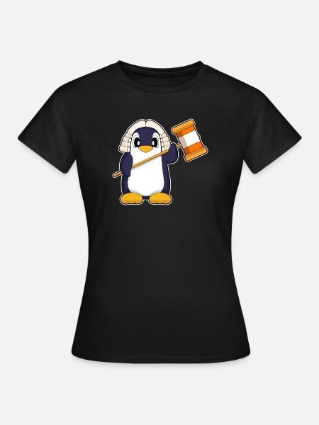 Pinguin Richter Richterhammer - Frauen T-Shirt - Schwarz