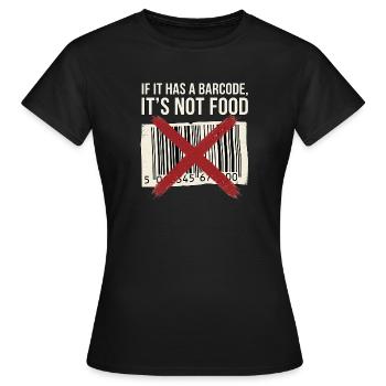 Take Real Food - Frauen T-Shirt - Schwarz - Vorne - AI Model Female 172 dark (172cm)